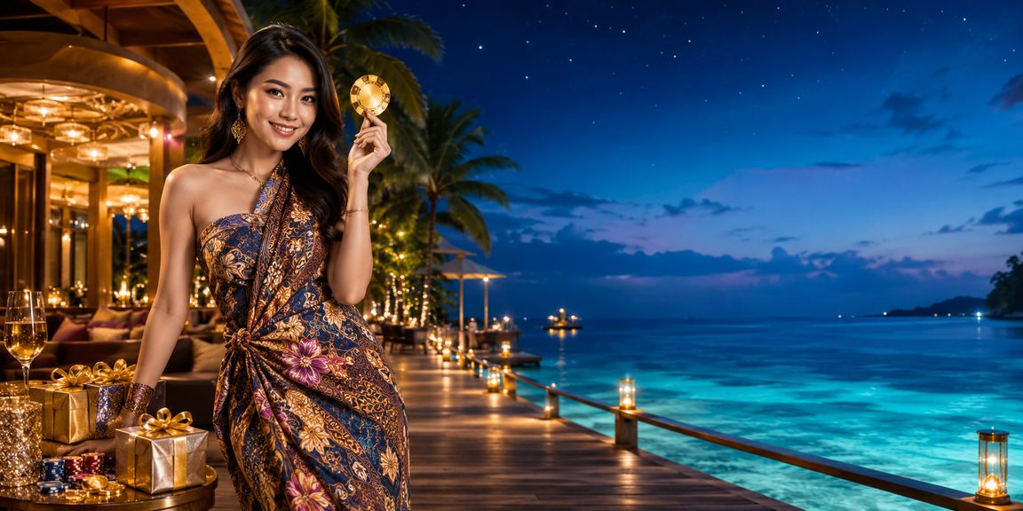 Suasana kasino hiburan mewah di Sabah dengan corak batik tempatan